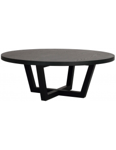 rowico home sofabord i moderne design af egetræ sort rundt 2