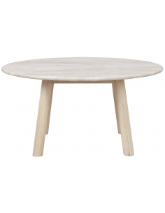 rowico home sofabord i moderne design af egetræ travertin marmor rundt 2
