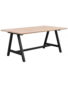 rowico home spisebord i moderne design af egetræ plankebord