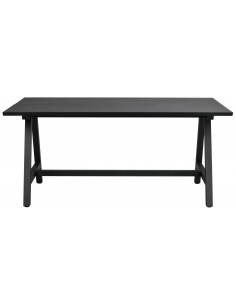 rowico home spisebord i moderne design af egetræ plankebord sort 2