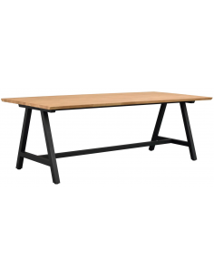 rowico home spisebord i moderne design af egetræ plankebord