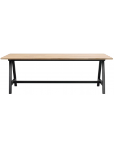 rowico home spisebord i moderne design af egetræ plankebord 2