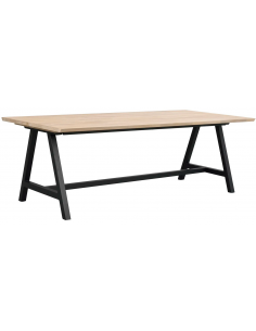 rowico home spisebord i moderne design af egetræ plankebord