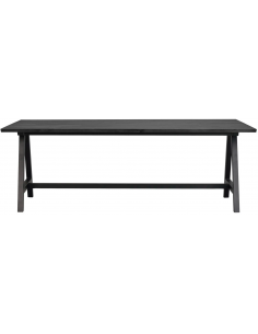 rowico home spisebord i moderne design af egetræ plankebord sort 2