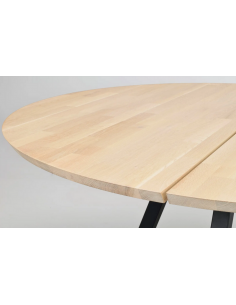rowico home rundt spisebord i moderne design af egetræ plankebord 150 2