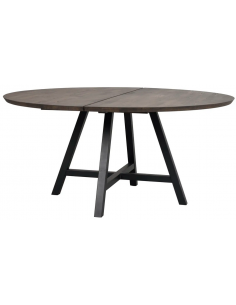 rowico home rundt spisebord i moderne design af egetræ plankebord 150