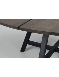 rowico home rundt spisebord i moderne design af egetræ plankebord 150 2