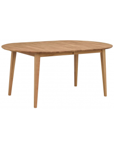 rowico home ovalt spisebord med udtræk i moderne design af egetræ 2