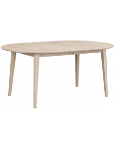 rowico home ovalt spisebord med udtræk i moderne design af egetræ 2