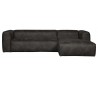 BEAN hjørnesofa i læder 305 x 175 cm - Vintage sort