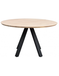 rowico home rundt spisebord i moderne design af egetræ plankebord 130 2