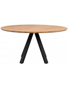 rowico home rundt spisebord i moderne design af egetræ plankebord 150 2