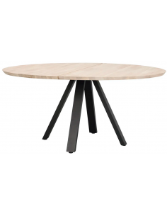 rowico home rundt spisebord i moderne design af egetræ plankebord 150