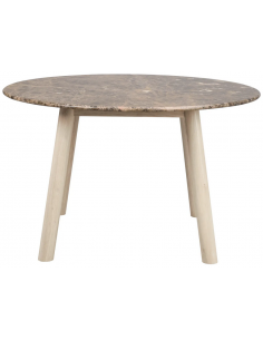 rowico home rundt spisebord i moderne design af egetræ marmor 2