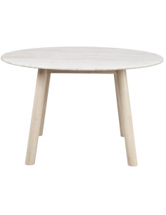 rowico home rundt spisebord i moderne design af egetræ marmor travertin 2