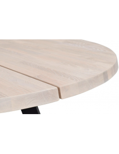 rowico home rundt spisebord i moderne design af egetræ plankebord 160 2