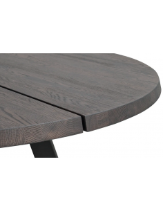 rowico home rundt spisebord i moderne design af egetræ plankebord 160 2