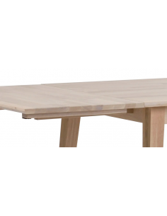 rowico home spisebord i moderne design af egetræ plankebord tillægsplade 2