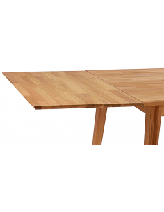 rowico home spisebord i moderne design af egetræ plankebord tillægsplade