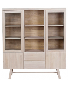rowico home vitrine vitrineskab egetræ moderne eg