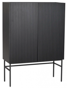 rowico home vitrine vitrineskab egetræ moderne eg sort