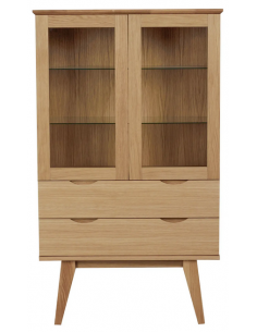 rowico home vitrine vitrineskab egetræ moderne eg