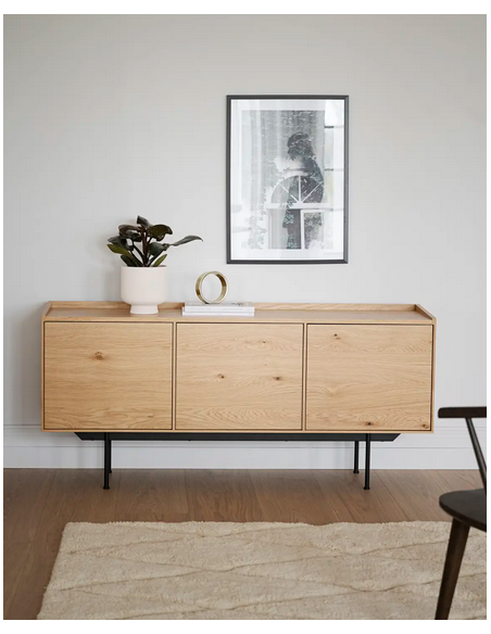 rowico home skænk sideboard egetræ moderne eg