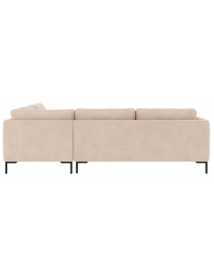 chaiselong sofa til 3 personer i lys beige stof komfortabel design chaiselongsofa 2