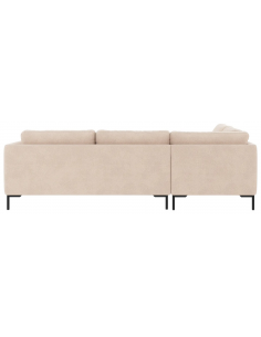 chaiselong sofa til 3 personer i lys beige stof komfortabel design chaiselongsofa 2