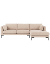 Rowico Corwin højrevendt chaiselong sofa i polyester 270 x 160 cm - Sort/Lys beige