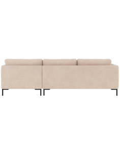chaiselong sofa til 3 personer i lys beige stof komfortabel design chaiselongsofa 2