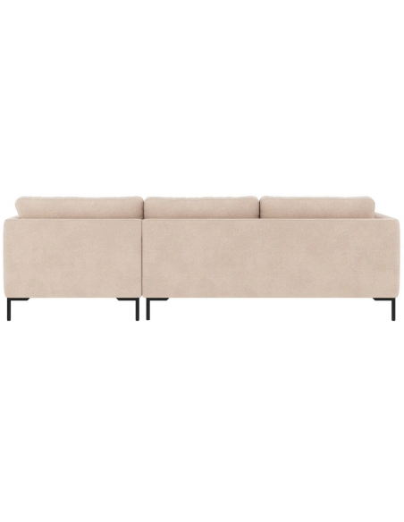 chaiselong sofa til 3 personer i lys beige stof komfortabel design chaiselongsofa