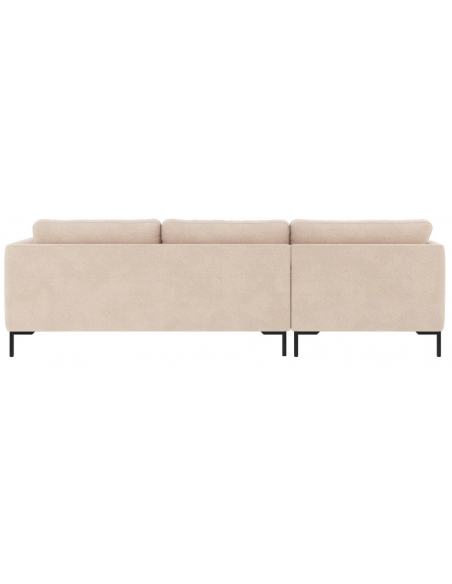 chaiselong sofa til 3 personer i lys beige stof komfortabel design chaiselongsofa