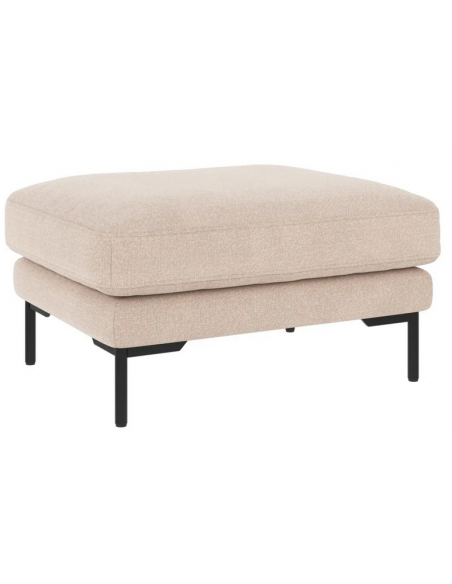 puf til sofa til 3 personer i lys beige stof komfortabel design