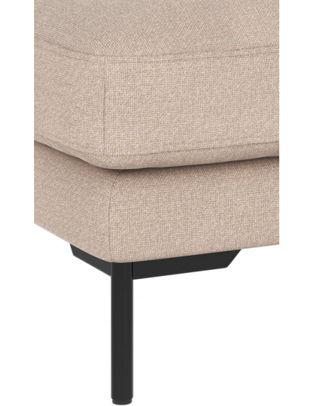 puf til sofa til 3 personer i lys beige stof komfortabel design