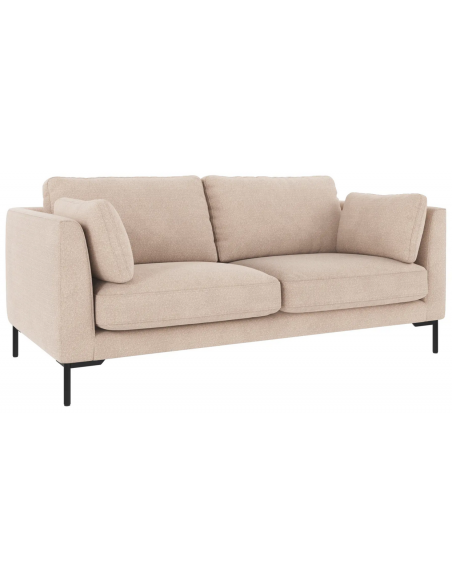 sofa til 2 personer i lys beige stof komfortabel design