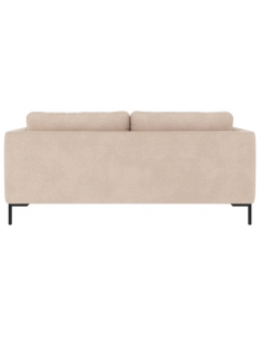 sofa til 2 personer i lys beige stof komfortabel design 2