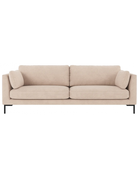 sofa til 3 personer i lys beige stof komfortabel design