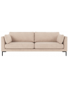 Rowico Corwin 3-personers sofa i polyester 238 x 98 cm - Sort/Lys beige