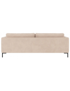 sofa til 3 personer i lys beige stof komfortabel design 2