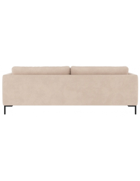 sofa til 3 personer i lys beige stof komfortabel design