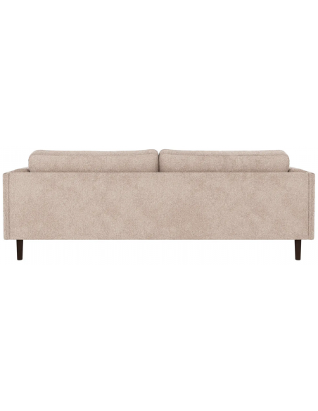 sofa til 3 personer i lys beige stof komfortabel design