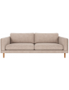 Rowico Braden 3-personers sofa i polyester 216 x 87 cm - Eg/Lys beige