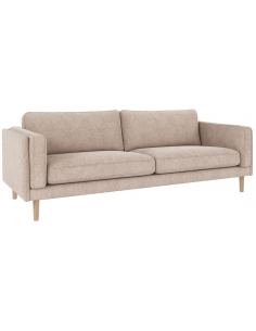 sofa til 3 personer i lys beige stof komfortabel design 2