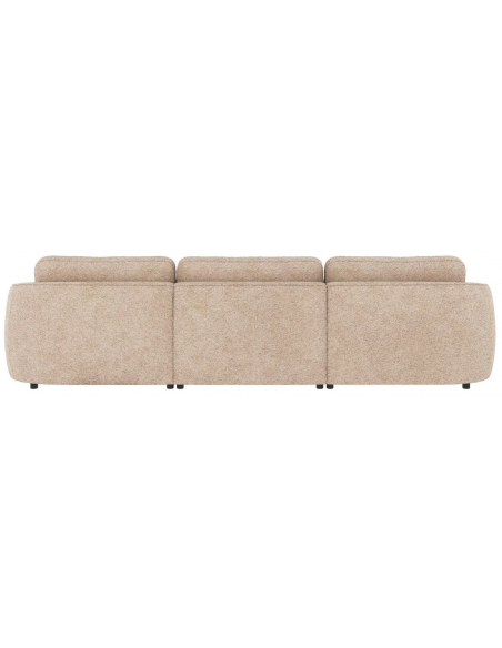 chaiselong sofa til 3 personer i lys beige stof komfortabel design chaiselongsofa