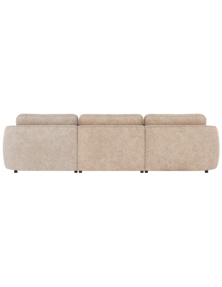 chaiselong sofa til 3 personer i lys beige stof komfortabel design chaiselongsofa