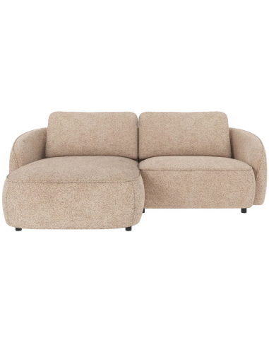 chaiselong sofa til 3 personer i lys beige stof komfortabel design chaiselongsofa