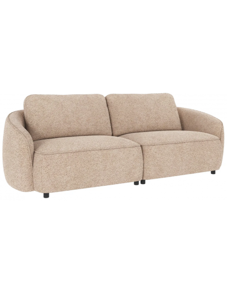 sofa til 3 personer i lys beige stof komfortabel design