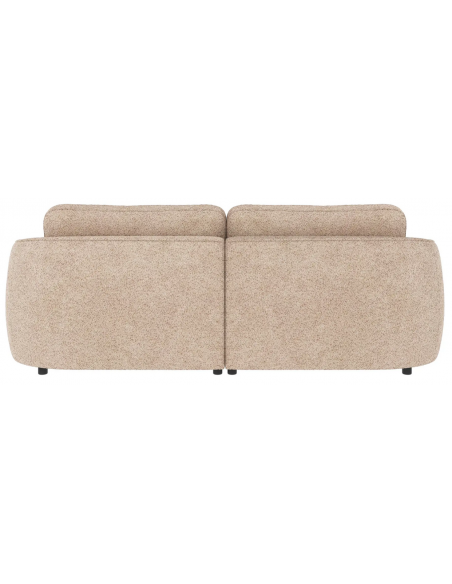 sofa til 3 personer i lys beige stof komfortabel design