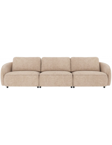 sofa til 4 personer i lys beige stof komfortabel design